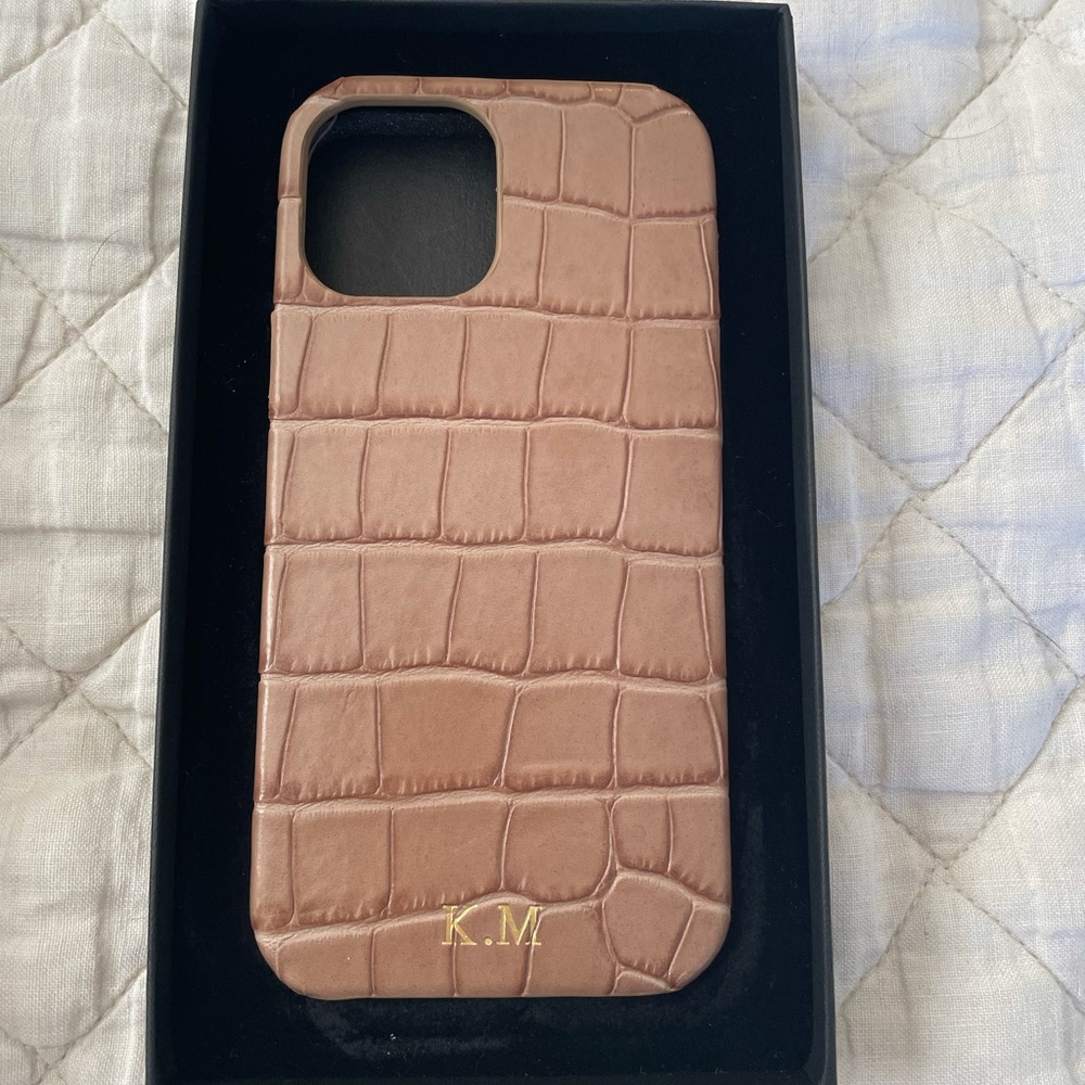 New iPhone 12 Pro Max Phone Case Leather Croc